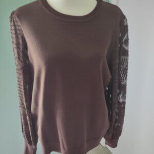 Adrianna Papell Chocolate Brown sweater. Size M